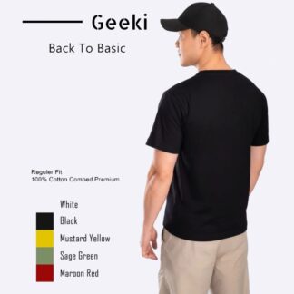 Geeki Origins Plain Premium T Shirt APPAREL Reguler fit Cotton Combed 24s